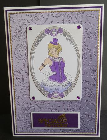 Metallic Paisley Embossed Backing Paper by Pamela Evans