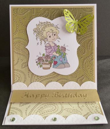 Metallic Paisley Embossed Backing Paper by Pamela Evans