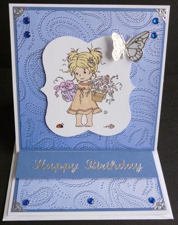 Metallic Paisley Embossed Backing Paper by Pamela Evans
