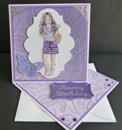 Chatty Teen Digital Stamp by Pamela Evans
