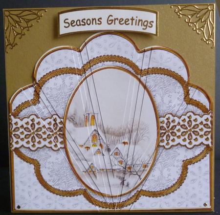 Ice Church Silver Flake Anglaise Deco Stacker by Pamela Evans