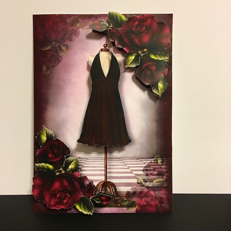Chic Magenta Dress and Roses by Pamela Goodrich-Boggs