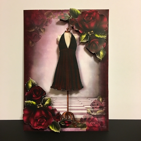 Chic Magenta Dress and Roses by Pamela Goodrich-Boggs