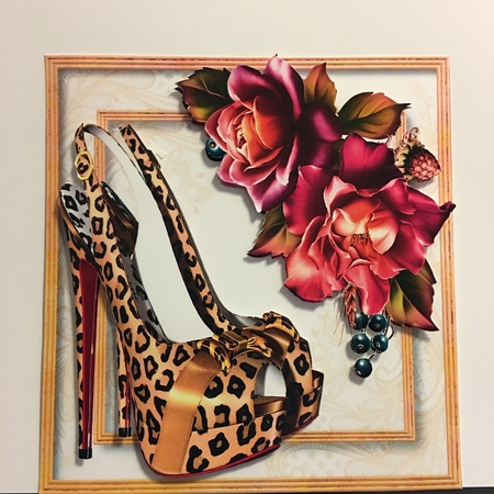 Beautiful Shoes and Cerise Roses by Pamela Goodrich-Boggs