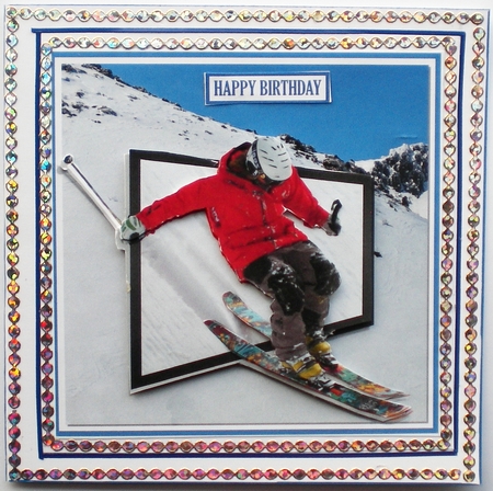 3D SKIER 6X6 by Pamela Horton