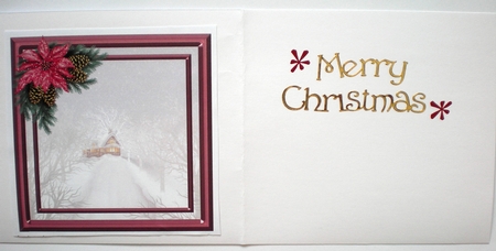 Red Christmas car card front 2 by Pamela Horton