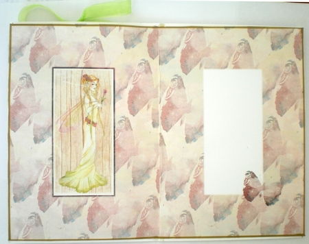 A5 Card Insert Yellow Spring Fairy on Butterfly Background by Pamela Horton
