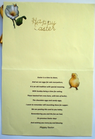 Easter Animals Fancy Edge Faux Envelope Card by Pamela Horton