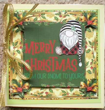 from our Gnome to yours gold frame by Pamela Horton