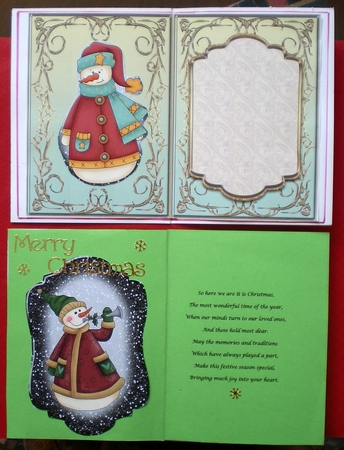 4 Frosty snowman toppers by Pamela Horton