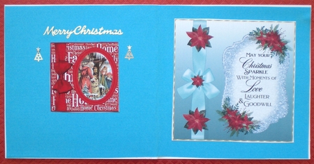 3 Red oval vintage Santa card fronts/toppers 5 by Pamela Horton