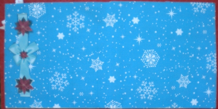 Blue poinsettia Christmas verse insert 4 by Pamela Horton