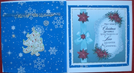 Snowman and Children Christmas card topper by Pamela Horton
