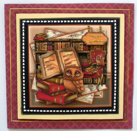 Male Card Wise Owl MinI Kit by Pamela Horton