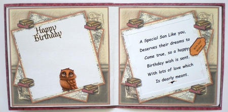 Male Card Wise Owl MinI Kit by Pamela Horton