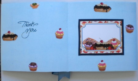 Blue bakery card front by Pamela Horton
