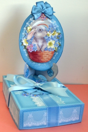 Easter Egg Card Egg And Gift Box 3 by Pamela Horton