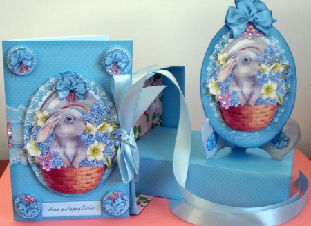 Easter Egg Card Egg And Gift Box 3 by Pamela Horton
