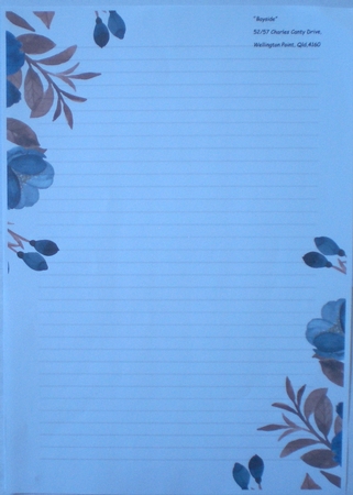KPD202103c037-Stationary-lined-FloralBlueBrown by Pamela Horton