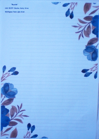 KPD202103c037-Stationary-lined-FloralBlueBrown by Pamela Horton