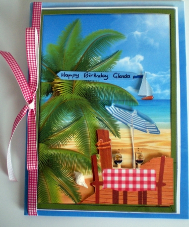 Beach Cafe A4 by Pamela Horton