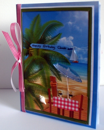 Beach Cafe A4 by Pamela Horton