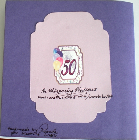 Happy 50th Birthday Wishes - Cut And Fold Card by Pamela Horton