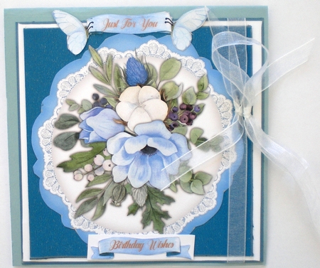 Beautiful Blue Anemonie Topper by Pamela Horton