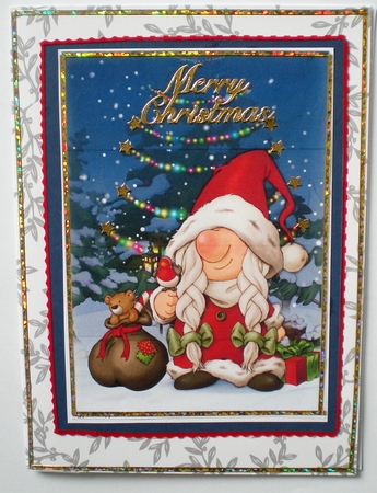 Mrs Christmas Gnome A4 by Pamela Horton