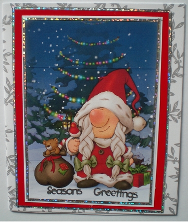 Mrs Christmas Gnome A4 by Pamela Horton