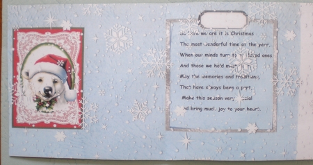 Poinsettia Christmas animals card front 1 by Pamela Horton