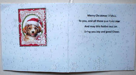 Poinsettia Christmas animals card front 4 by Pamela Horton