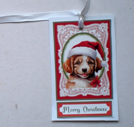 Poinsettia Christmas animals card front 4 by Pamela Horton