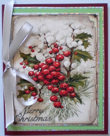 Christmas Card with Winter Graphic by Pamela Horton