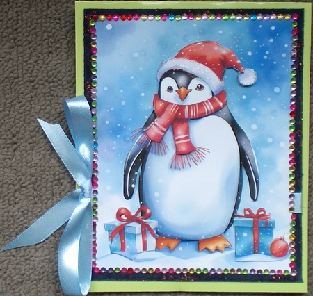 Christmas Penguin A4 by Pamela Horton