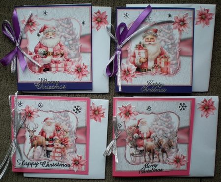 Pink Father Christmas Mini Kit   by Pamela Horton