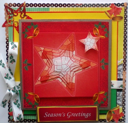 Christmas Lantern - Red Parol Pyramids by Pamela Horton