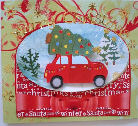 Christmas Couple Calling Backing Paper by Pamela Horton
