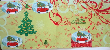 Christmas Couple Calling Backing Paper by Pamela Horton