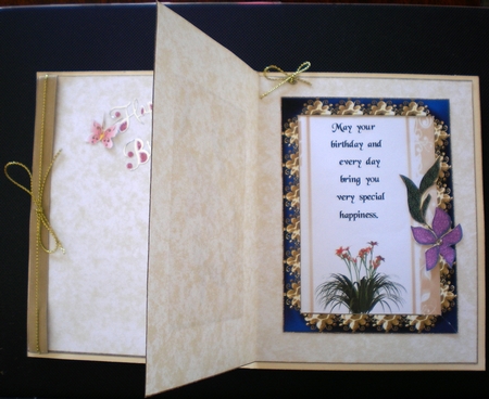 Swirly Flower & Butterfly Various Occasions Topper 10 by Pamela Horton