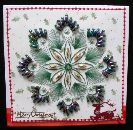 Ed056 Green Flower Mandala by Pamela Horton