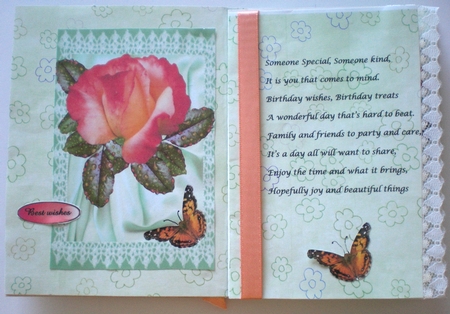 Butterfly and Roses for Mum by Pamela Horton