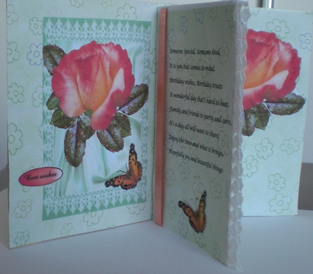 Butterfly and Roses for Mum by Pamela Horton