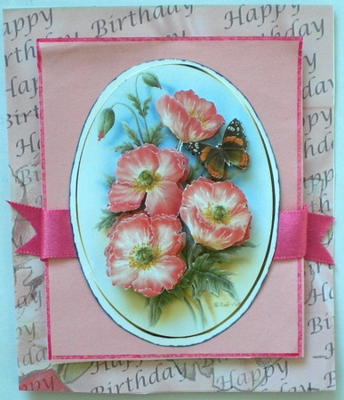 Pretty Poppies Female Birthday Step by Step Topper by Pamela Horton