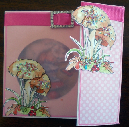 Mushrooms Digital Stamp with Watercoloured Version Too by Pamela Horton