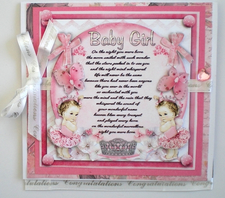 Pink Parasol 8x8 Backing Paper by Pamela Horton