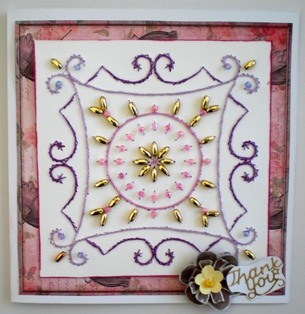 Pink Parasol 8x8 Backing Paper by Pamela Horton