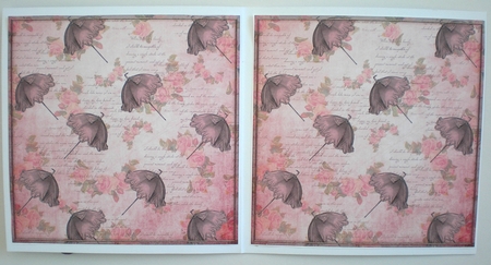 Pink Parasol 8x8 Backing Paper by Pamela Horton