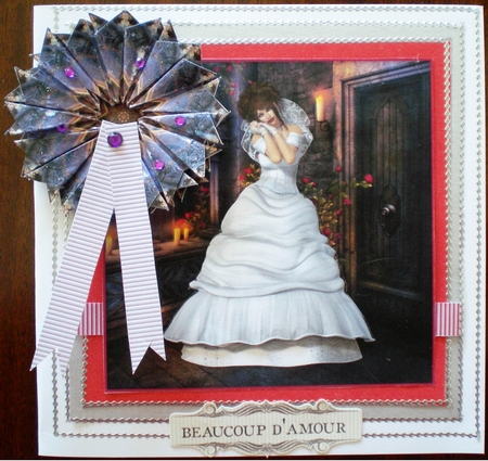 Beautiful Blushing Bride Topper & Teabag Tiles by Pamela Horton