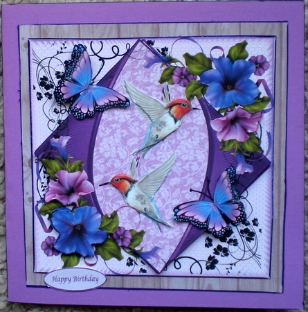 Floral Birds and Butterflies Topper & Decoupage by Pamela Horton